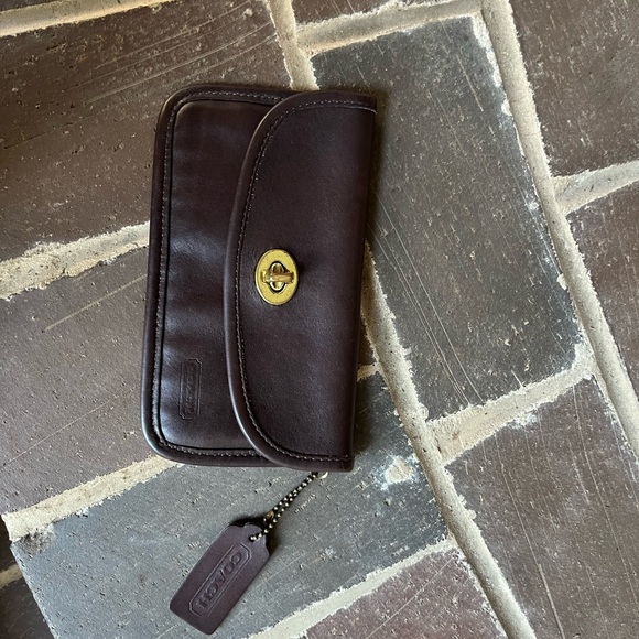 Vintage COACH Turnlock Wallet #7171 Clutch Purse Bag - Picture 2 of 9